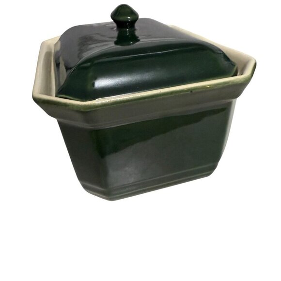 Emile Henry Forest Green Rectangle Loaf Casserole Covered Dish Lid France VTG - Picture 8 of 12
